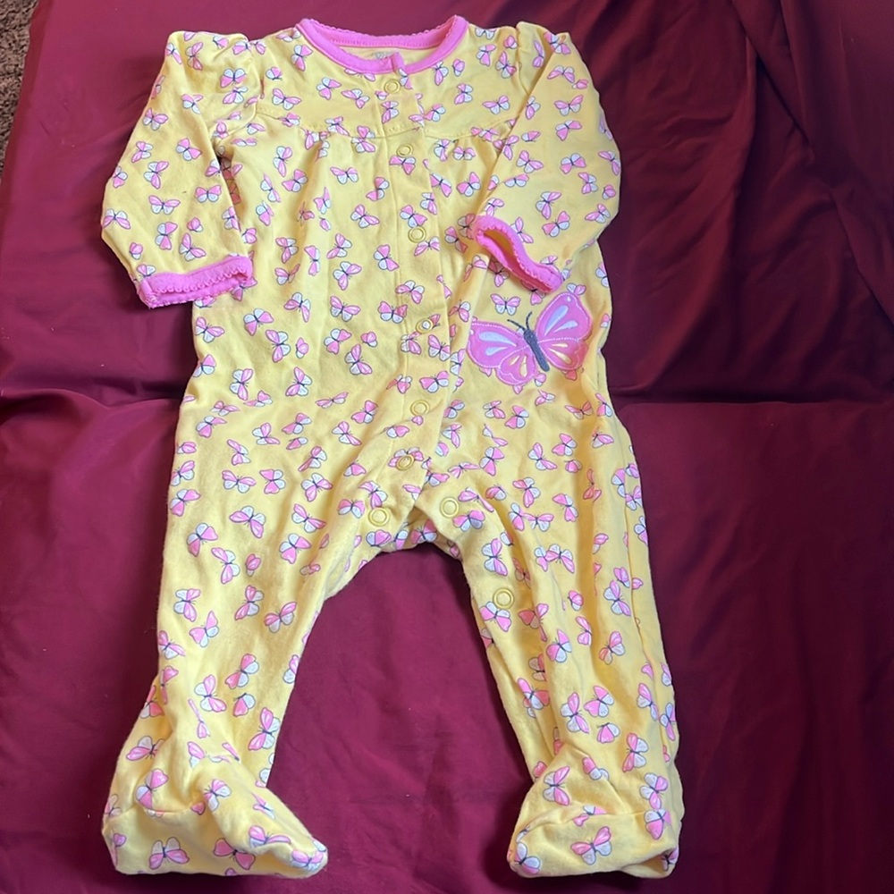Butterfly footie pajamas